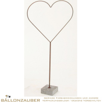 Herzständer Stahlständer 60 x 135 cm mit Betonfuß, unbestückt