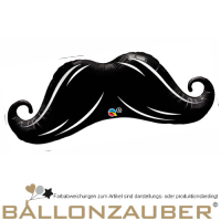 Folienballon Schnurrbart Schnäuzer schwarz 107cm = 42inch