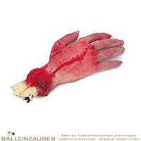 Hand mit Blut und offenem Knochen bunt