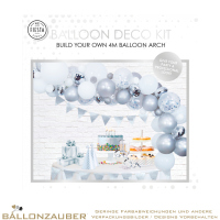 Ballongirlandenset 4m Ballonkette organisch Silber individuell selbst gestalten