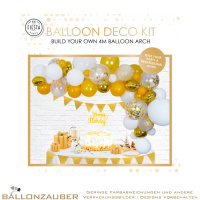 Ballongirlandenset 4m Ballonkette organisch Gold individuell selbst gestalten