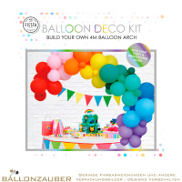 Ballongirlandenset 4m Ballonkette organisch Rainbow individuell selbst gestalten