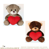 Kuscheltier Teddy mit Herz Beige oder Braun