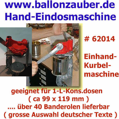 Dosenmaschine zum Eindosen v. Geschenken