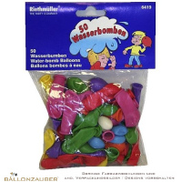 50 Latexballons Wasserbomben Rund bunt Ø8cm Umf. 22cm 3inch Ballon Luftballon