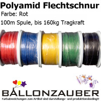 Dekoseil Polyamid Flechtschnur Grün 3mm 100m Spule Ballondeko Dekoschnur Flechtschnur grün