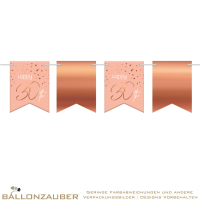 Girlande Flagbanner Happy 30th Elegant Lush Blush