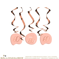 Hängedeko Swirls Happy 60th Elegant Lush Blush
