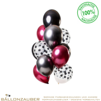 Latexballon-Set Rund Dark Richness Ø33cm = 13inch Umf. 120cm