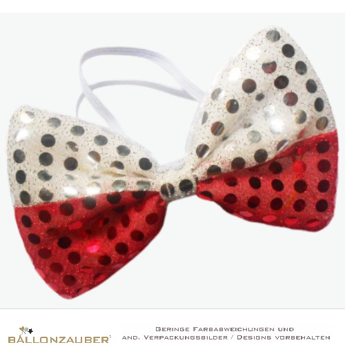 Fliege Narrenfliege Clownsfliege mit Pailletten blinkende LEDs Karneval