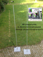 Ballonständer Standfuß Fußplatte+Stange Metallständer schwer optimal für Outdooreinsatz