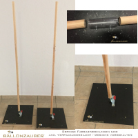 Ständerwerk Bausatz f. 2 Ständer Holzständer Ballonständer braun optimal für Versand geeignet
