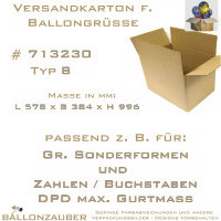 Karton 578 x 384 x 996 mm Versandkarton Typ 8 braun für Ballongruß Balloon-a-Gram