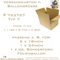 Karton 1180 x 770 x 800 mm Versandkarton Typ 7 braun für Ballongruß Balloon-a-Gram