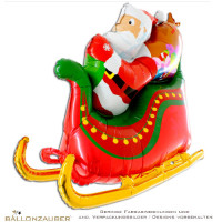 Folienballon Wonderloon3D Folienballon Santa mit Schlitten bunt 109cm = 43inch