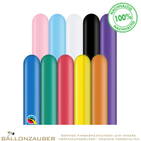 Latexballon Modellierballon Q260 Traditional Assortment bunt Ø5cm = 60inch Länge 150cm