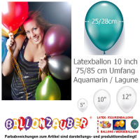 100 Qualitätsballons Aquamarin/Lagune Ø25cm 10inch Umf.75/85cm