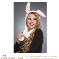 Kopfbügel Hasenohren winkend weiß mit Pumpfunktion