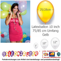 100 Qualitätsballons Gelb Ø25cm 10inch Umf.75/85cm