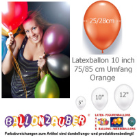 100 Qualitätsballons Rund Orange