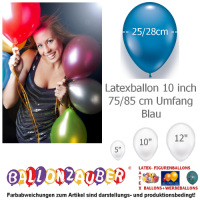 100 Qualitätsballons Blau Ø25cm 10inch Umf.75/85cm
