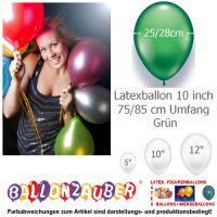 100 Qualitätsballons Grün Ø25cm 10inch Umf.75/85cm