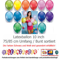 Latexballon Rund 10inch Bunt sortiert