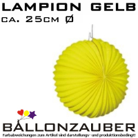 1 Lampion Laterne Rund gelb Raumdekoration zum Aufhängen Halloween