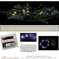 LED-Draht Lichterkette 40 LEDs diverse Farben