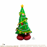 Folienballon AirLoonz Weihnachtsbaum Bunt 157cm = 62inch für Luftfüllung