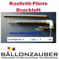 Druckluft-Patrone 8gr CO2 für Konfettikanone Typ Kabuki 45cm