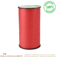 Ökoband 0,5cm breit Pattberg Cottonfield Rot zum Verpacken oder als Ballonband