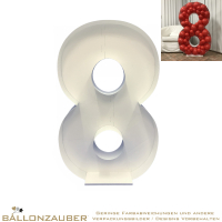 Mosaik-Rahmen Ballondekoration 120cm Zahl 8 zum Selbstgestalten