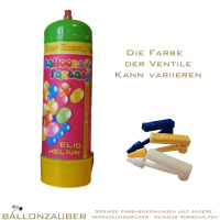 Ballongas Einweggas ca 0,10cbm Stahlflasche Helium fr z.B.ca 13 Ballons 9inch=25cm