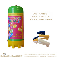 Ballongas Einweggas ca 0,18cbm Stahlflasche Helium für z.B.ca 20 Ballons 9inch=25cm
