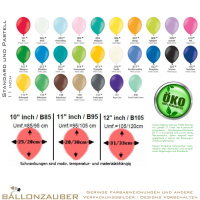 Latexballon Rund Farbe frei wählbar Standard/Pastell Ø30cm = 11inch Umf. 95cm