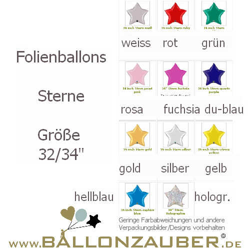 Folienballon Stern