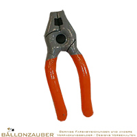 Zange aufblasbar Deko-Werkzeug fast 100cm Zange grau orangerot