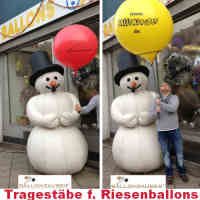 Ballonstab 1-tlg Metall Stahl unbeh. für Riesenballons bis 250cm Umfang