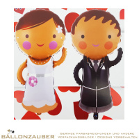 Folienballon Braut & Bräutigam Hochzeit 110cm = 43inch per Ballon Hochzeitspaar im Set