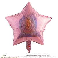 Folienballon Stern rosa holographic 45cm = 18inch