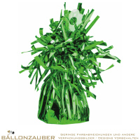 Ballongewicht Kegel Folienfransen grün 170 gr. für Folien- u. Latexballons