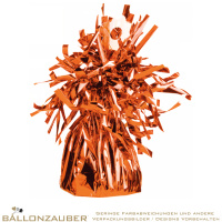Ballongewicht Kegel Folienfransen orange 170 gr. für Folien- u. Latexballons