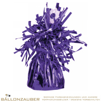 Ballongewicht Kegel Folienfransen violett 170 gr. für Folien- u. Latexballons