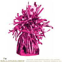 Ballongewicht Kegel Folienfransen magenta 170 gr. fr Folien- u. Latexballons