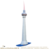 Kaltluftdisplay Berliner Fernsehturm Alex Bunt 7,85m als Werbung oder Eyecatcher