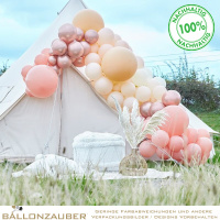 Ballongirlandenset Ballonkette organisch Chrome Rosegold individuell selbst gestalten