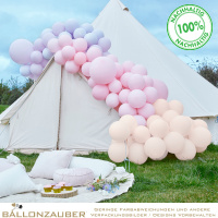 Ballongirlandenset Ballonkette organisch Pink Purple individuell selbst gestalten