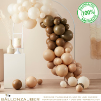 Ballongirlandenset Ballonkette organisch Caramel individuell selbst gestalten