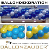 Ballongirlande aus 3er oder 4er Cluster in div. Basis-u. Metallic-Farben